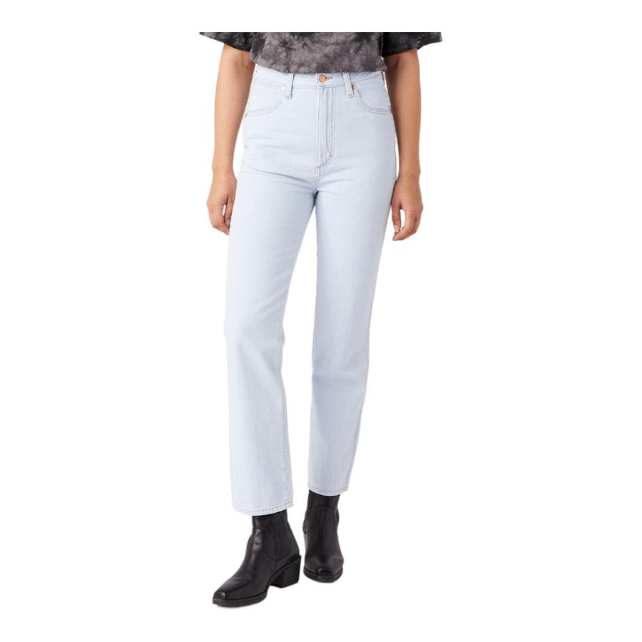 Jeans Mujer Wrangler Wild West Straight Fit Azul