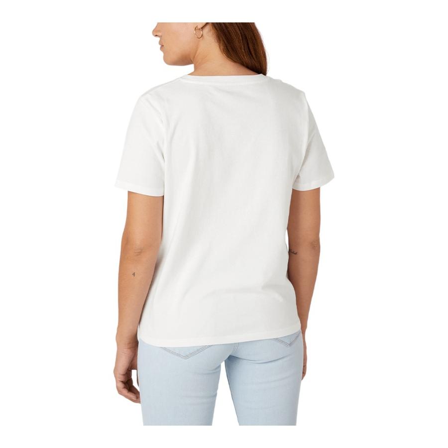 Polera Mujer Wrangler Logo 3D Tee Wornwhite Blanco