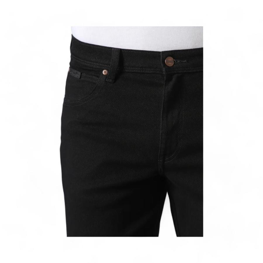 Jeans Hombre Wrangler Texas Regular Fit Tiro Alto Negro