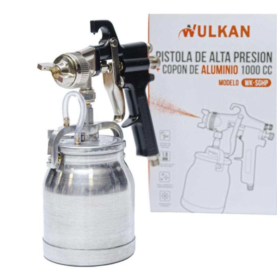 Pistola Para Pintar Wulkan Copón Aluminio 70 Psi WK-SGHP