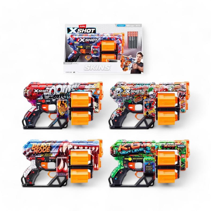 Lanza Dardos Coleccionable X-Shot Dread Skins + 12 Dardos