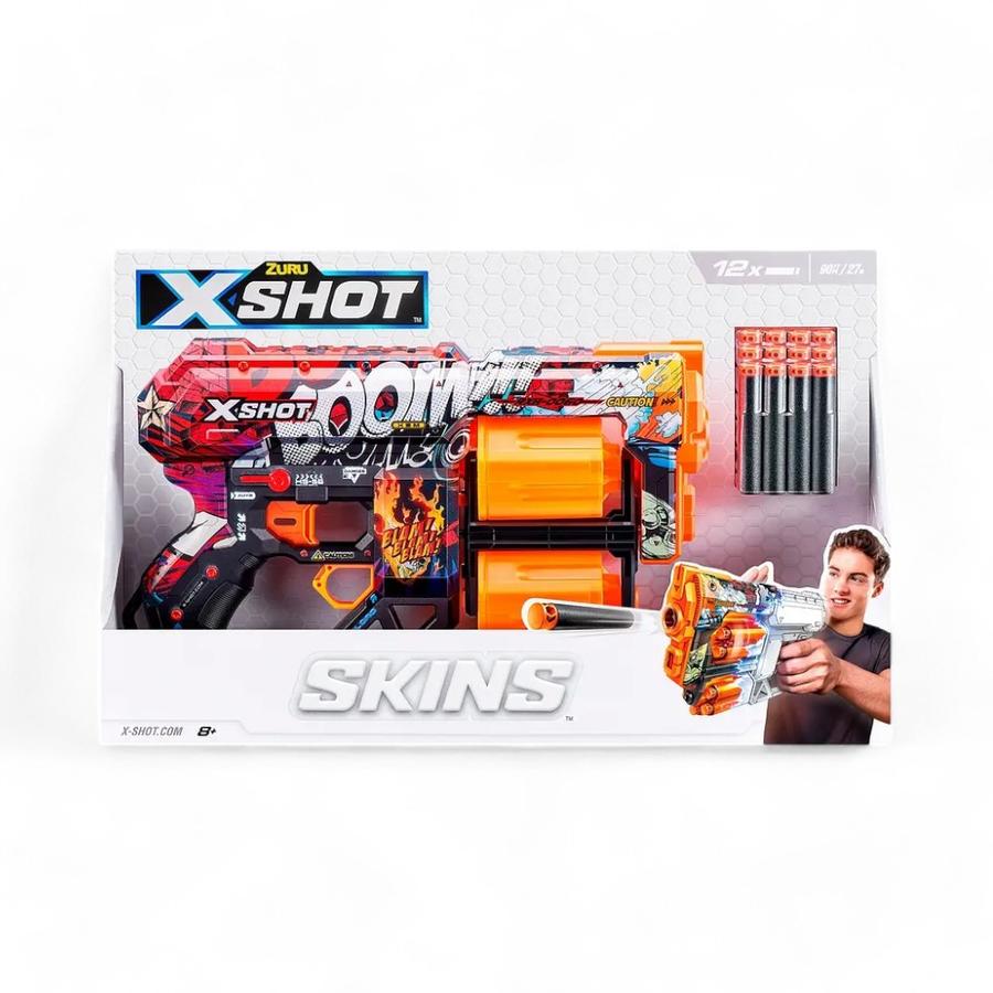 Lanza Dardos Coleccionable X-Shot Dread Skins + 12 Dardos