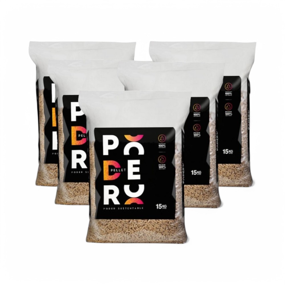 Pack 30 Bolsas De Pellet Podero 15 Kg